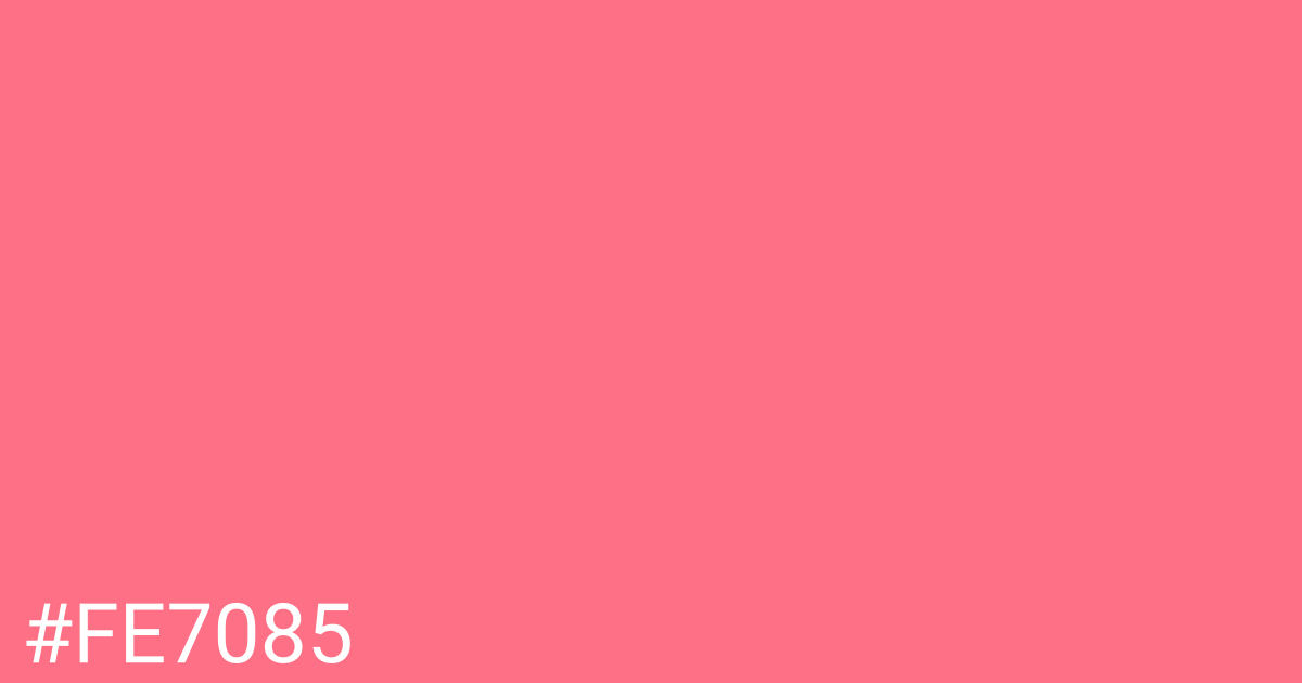 Hex color #fe7085 graphic