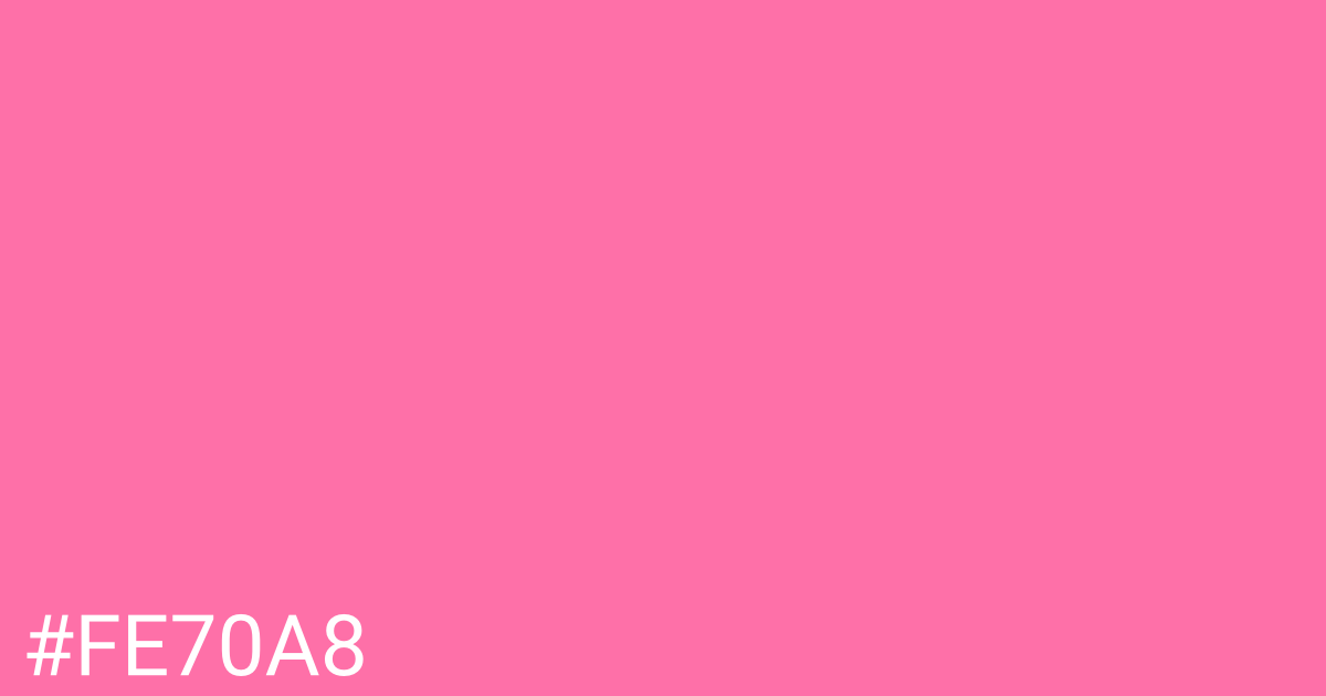 Hex color #fe70a8 graphic