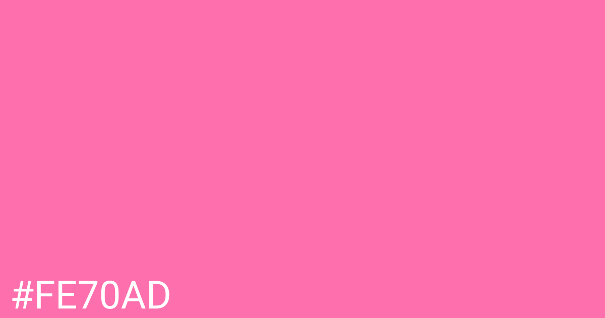 Hex color #fe70ad graphic