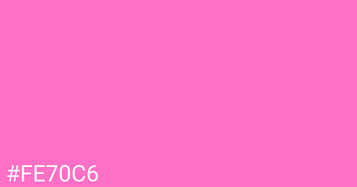 Hex color #fe70c6 graphic