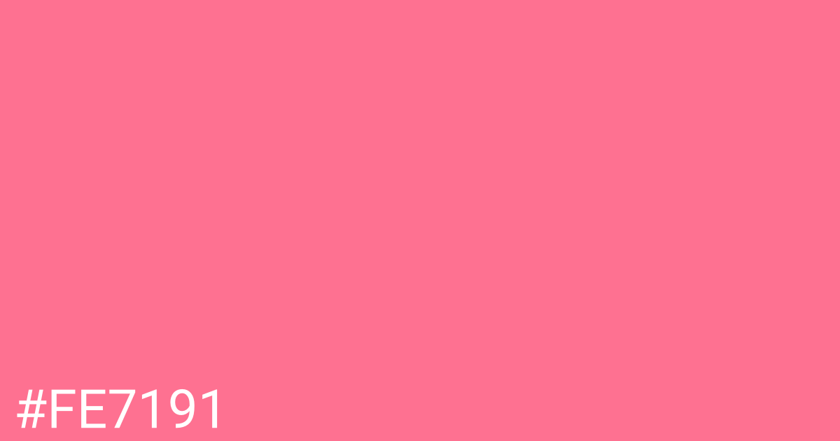 Hex color #fe7191 graphic