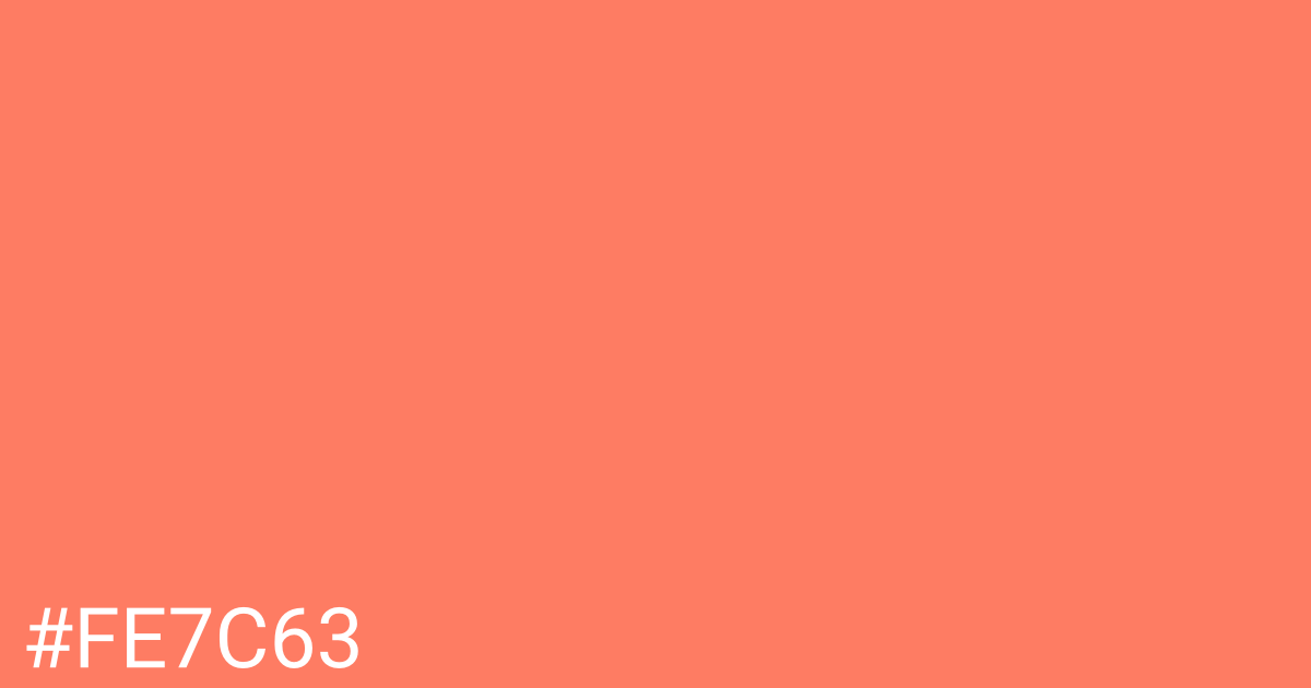 Hex color #fe7c63 graphic