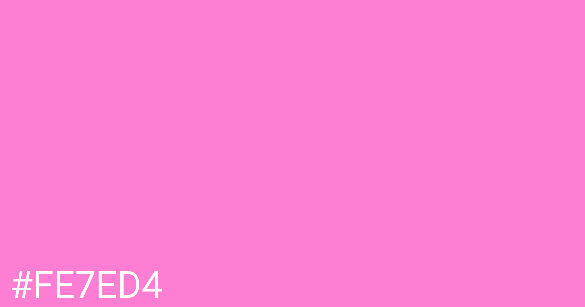 Hex color #fe7ed4 graphic