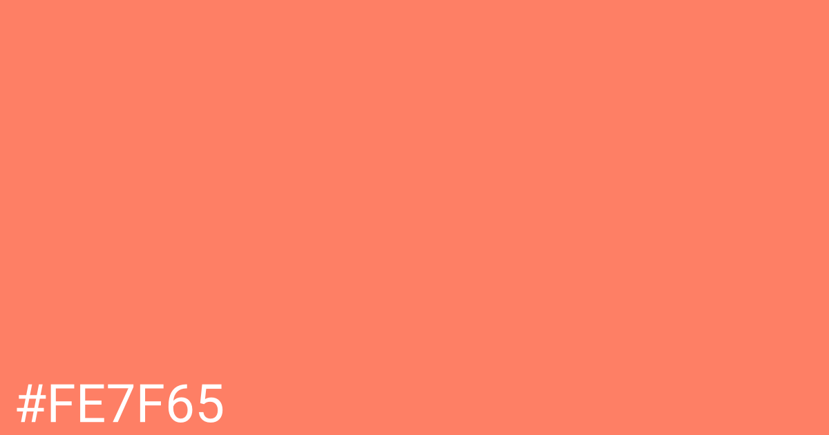 Hex color #fe7f65 graphic