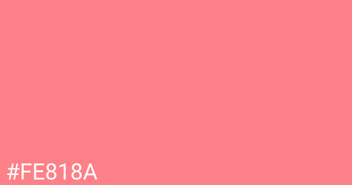 Hex color #fe818a graphic