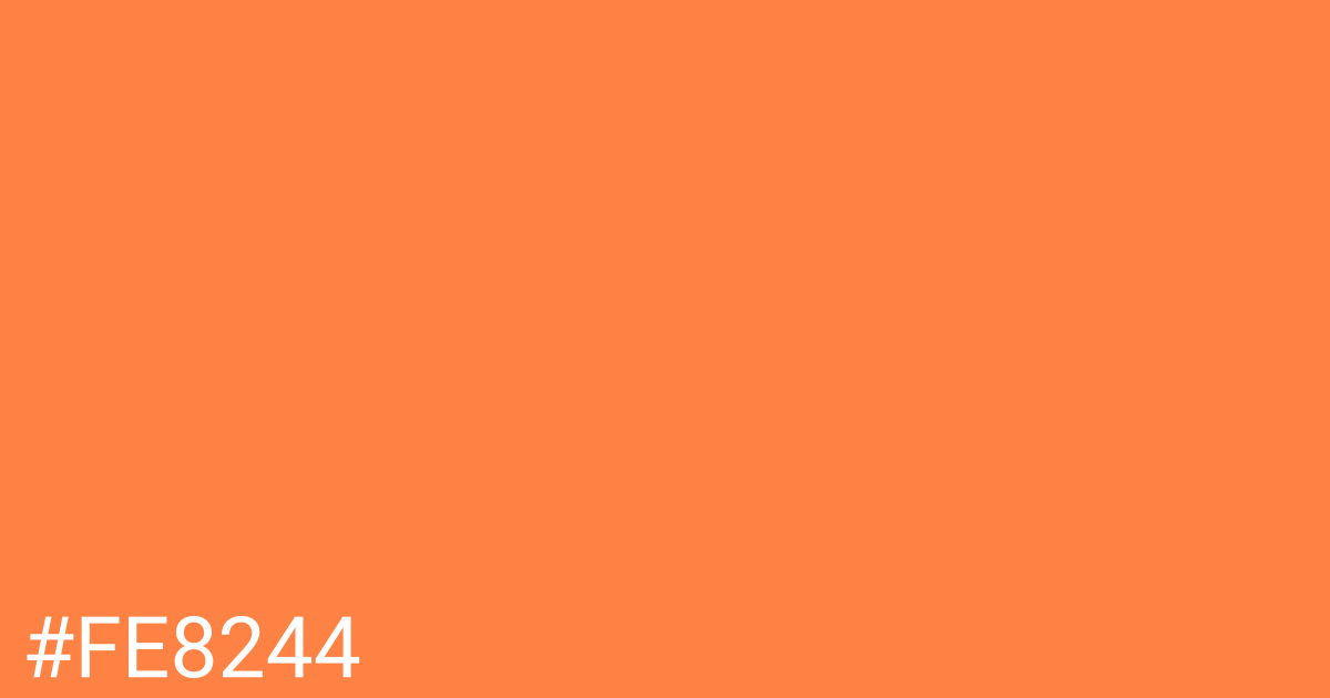 Hex color #fe8244 graphic