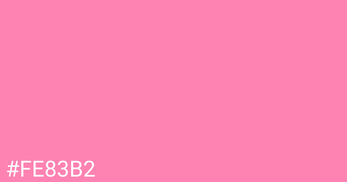 Hex color #fe83b2 graphic