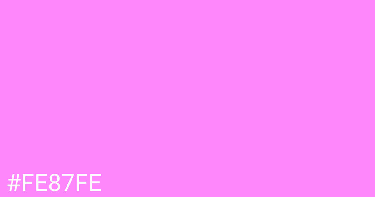Hex color #fe87fe graphic