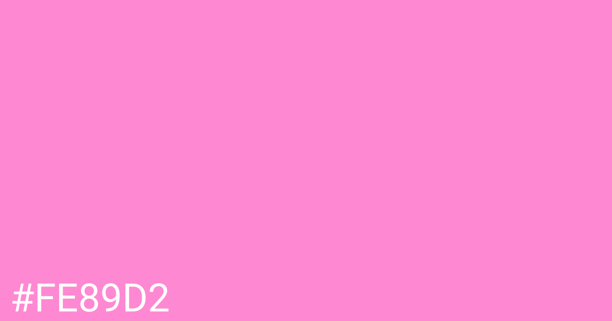 Hex color #fe89d2 graphic