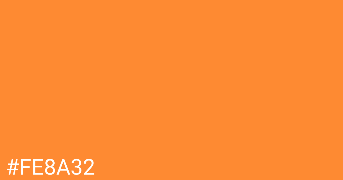 Hex color #fe8a32 graphic