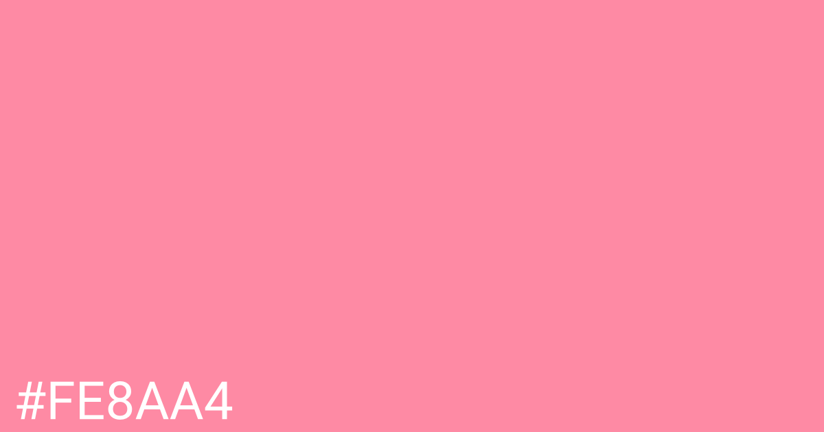 Hex color #fe8aa4 graphic