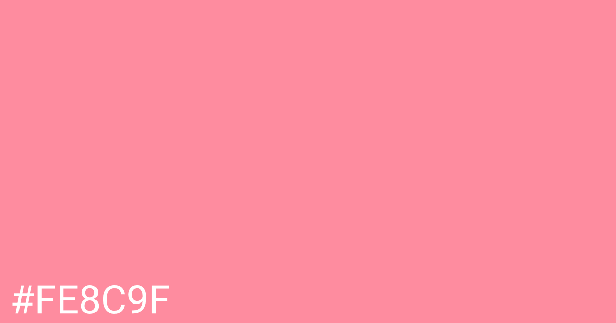 Hex color #fe8c9f graphic
