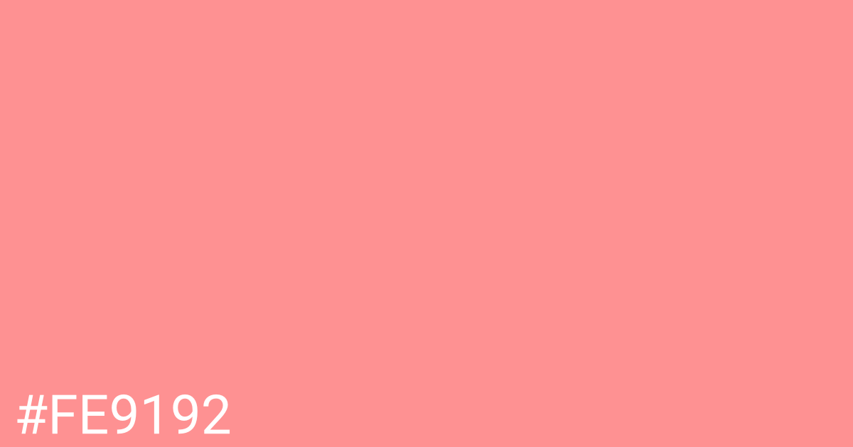 Hex color #fe9192 graphic