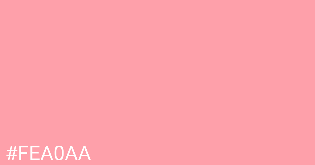 Hex color #fea0aa graphic