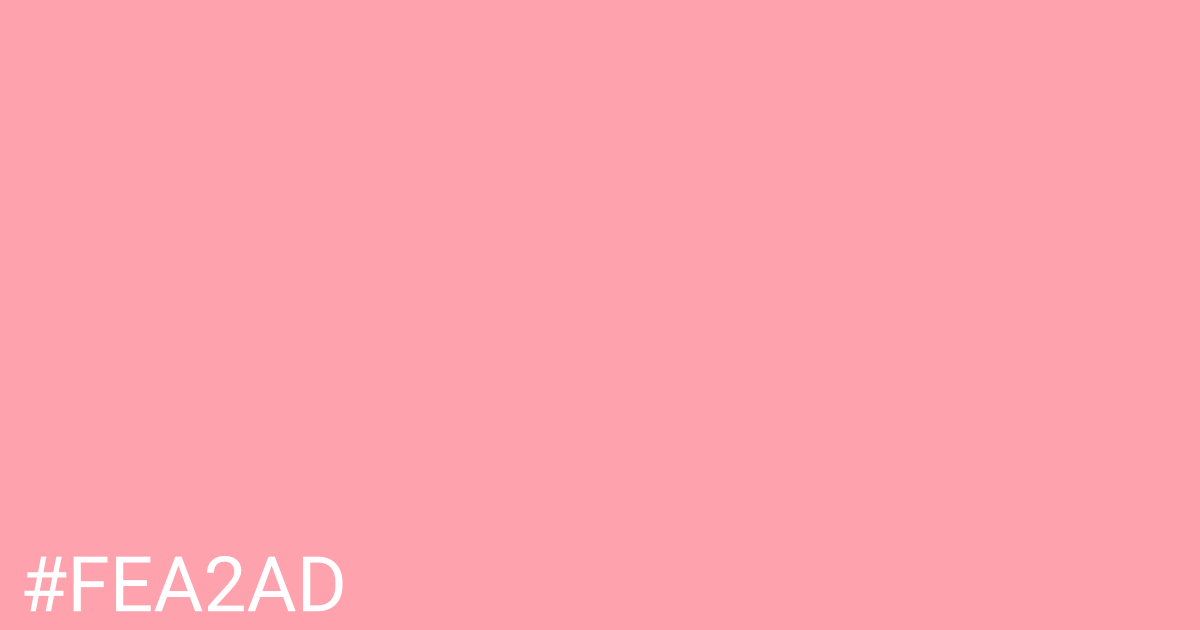 Hex color #fea2ad graphic