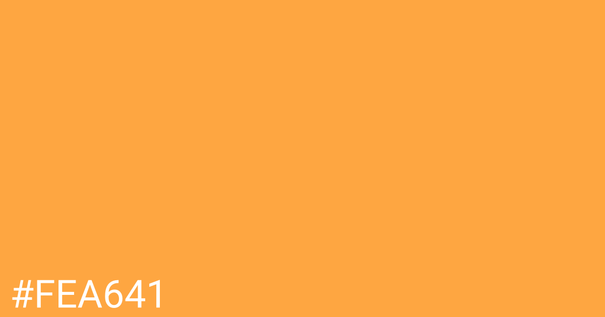 Hex color #fea641 graphic