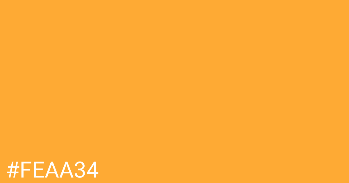Hex color #feaa34 graphic