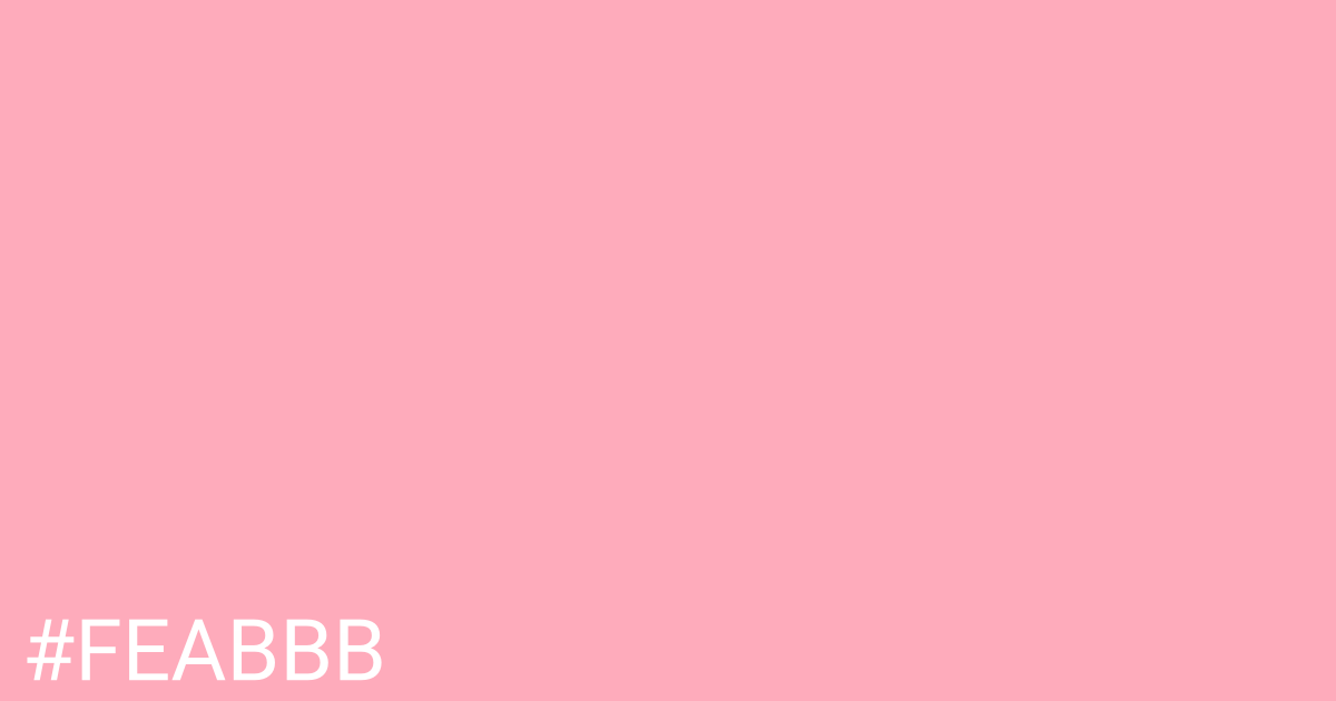 Hex color #feabbb graphic
