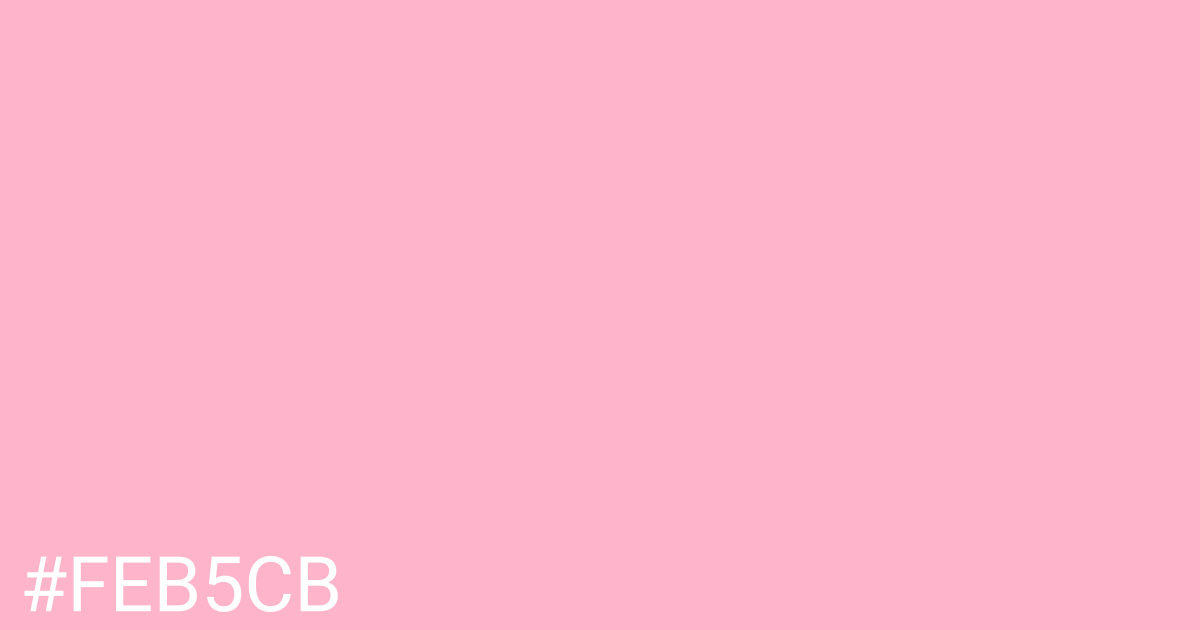 Hex color #feb5cb graphic