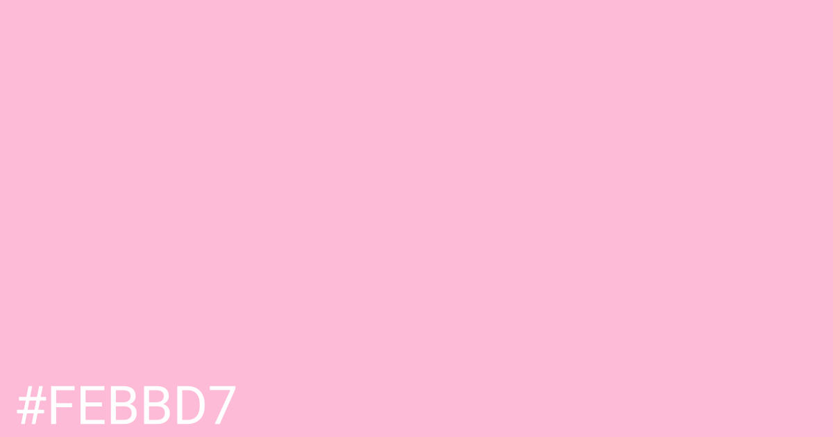 Hex color #febbd7 graphic