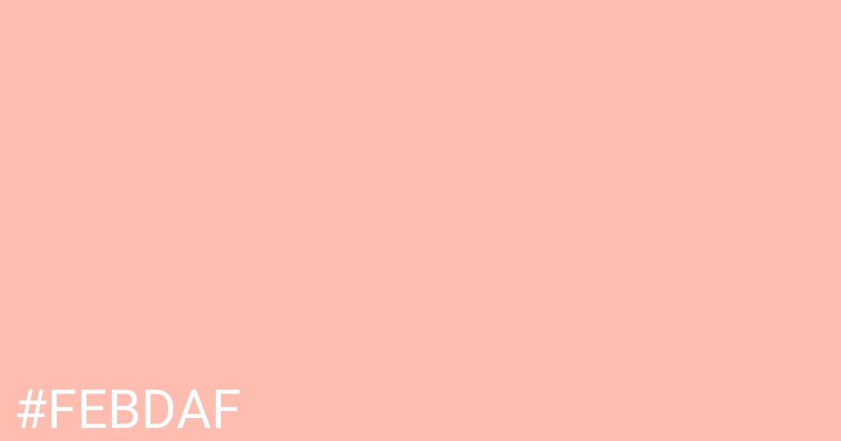 Hex color #febdaf graphic