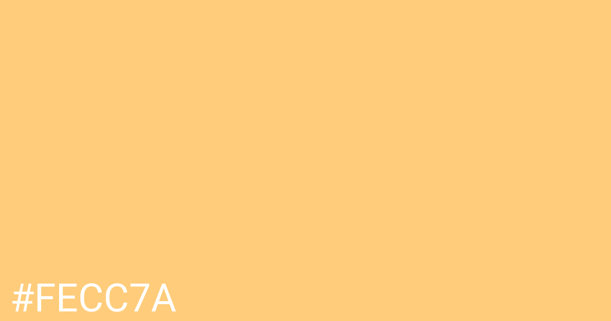 Hex color #fecc7a graphic