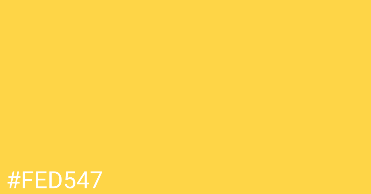 Hex color #fed547 graphic