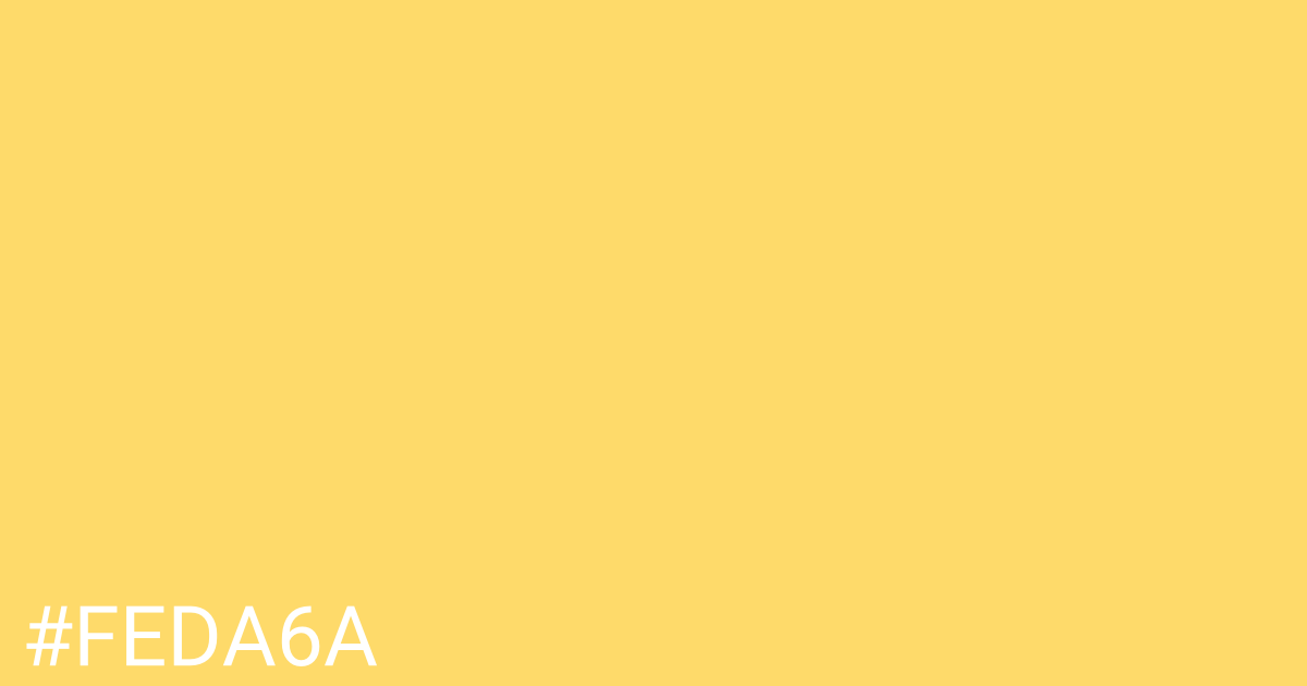 Hex color #feda6a graphic