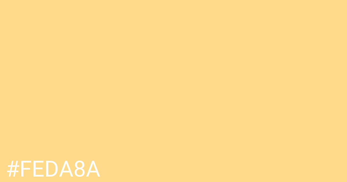 Hex color #feda8a graphic