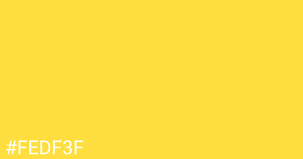 Hex color #fedf3f graphic