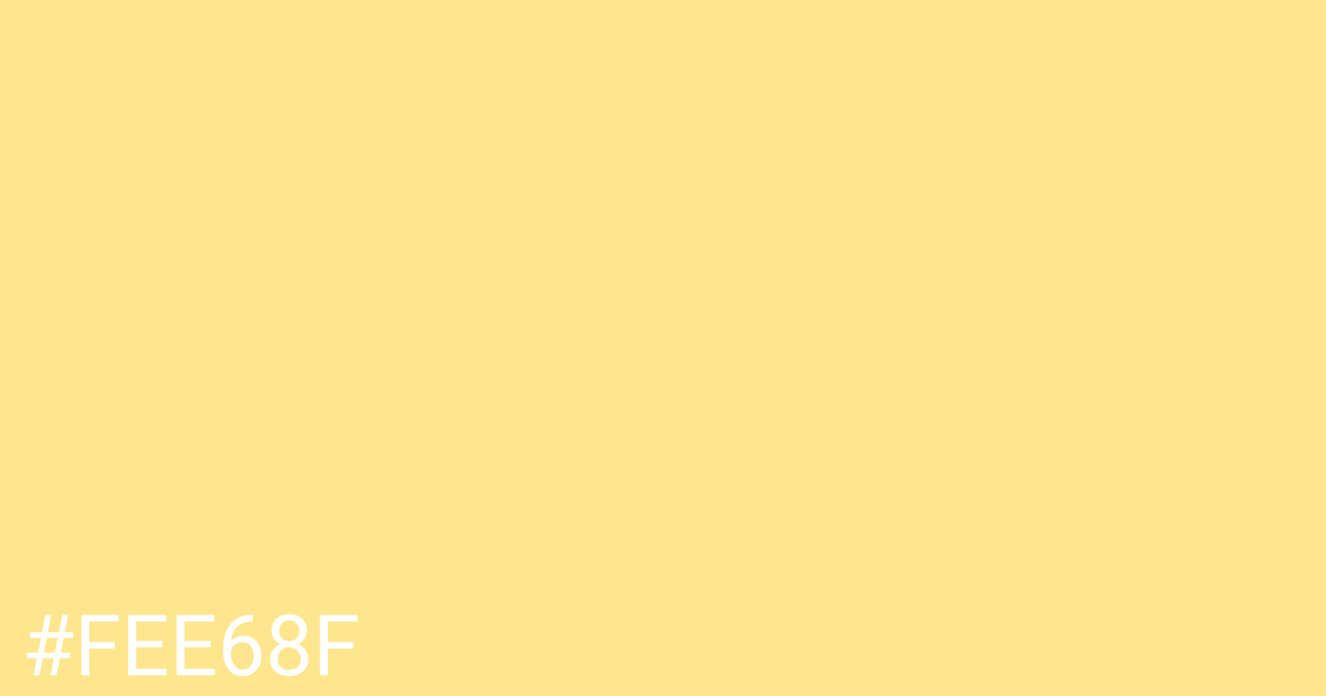 Hex color #fee68f graphic