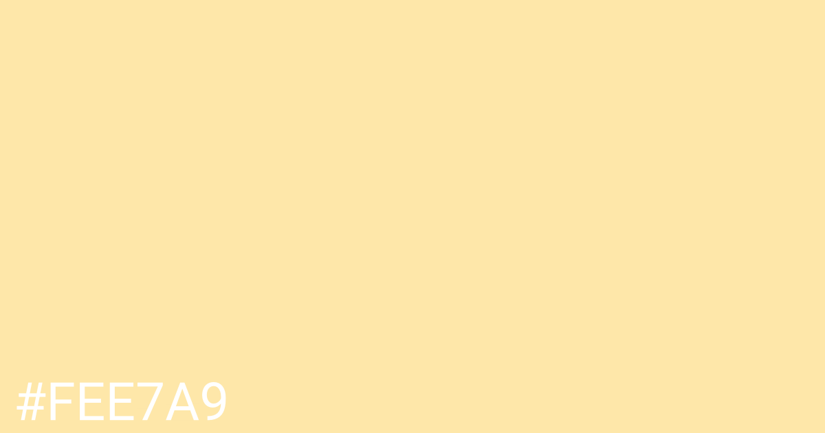 Hex color #fee7a9 graphic