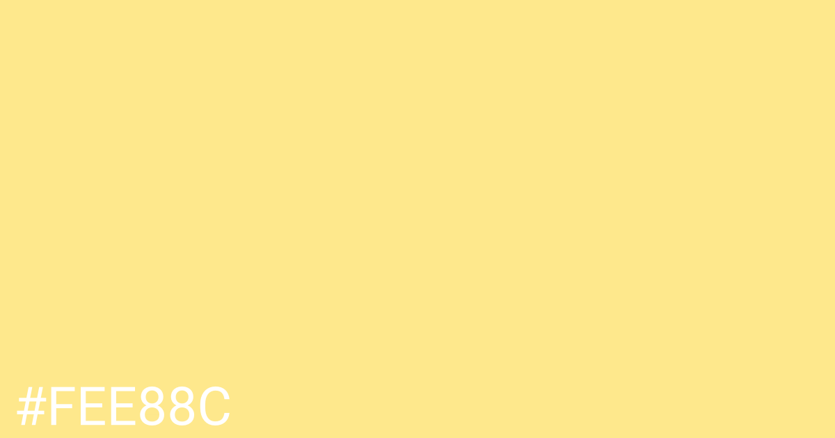 Hex color #fee88c graphic