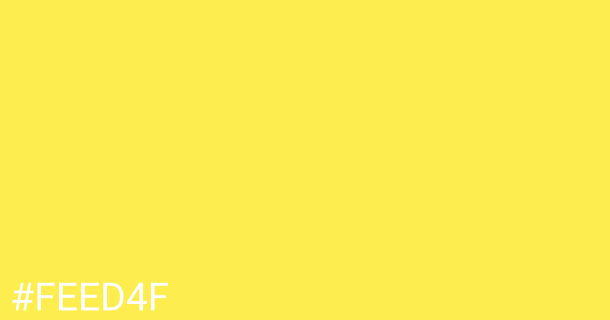 Hex color #feed4f graphic