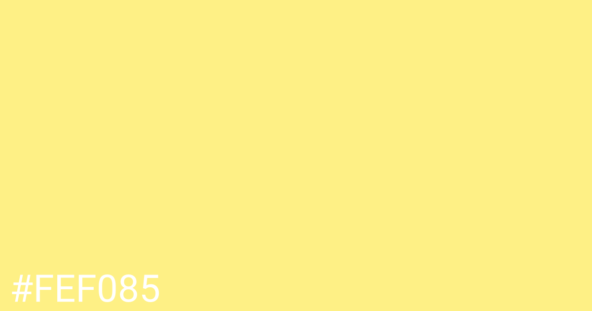 Hex color #fef085 graphic