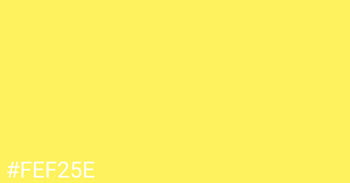 Hex color #fef25e graphic