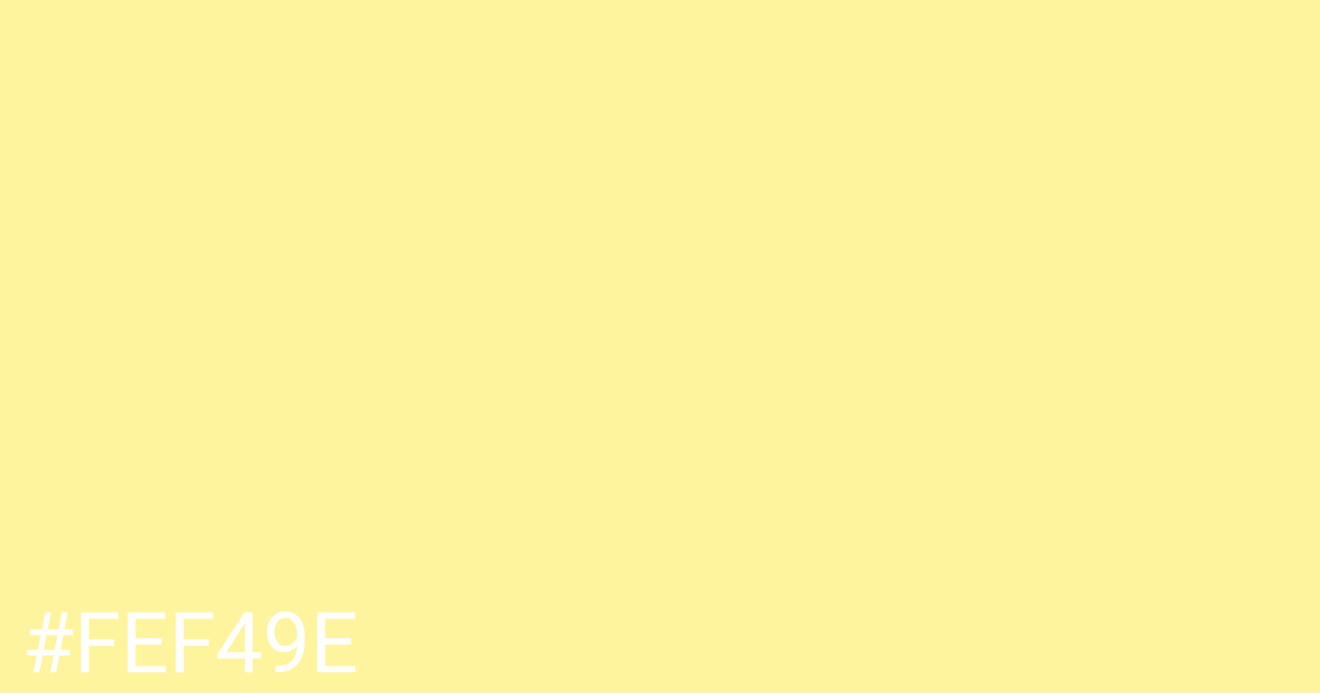 Hex color #fef49e graphic