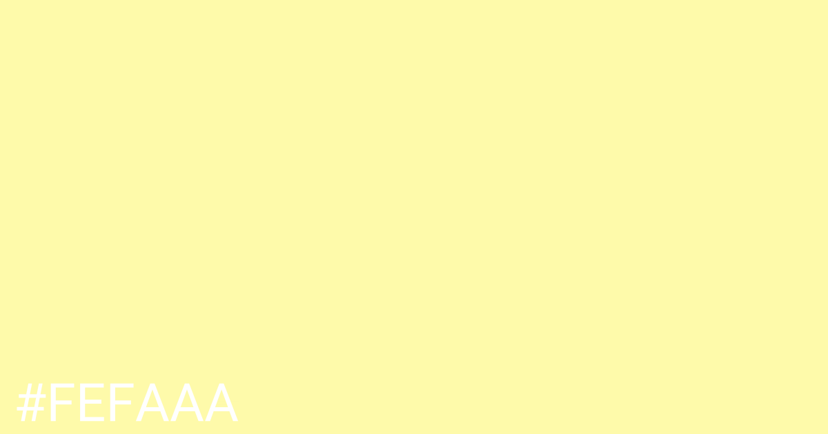 Hex color #fefaaa graphic