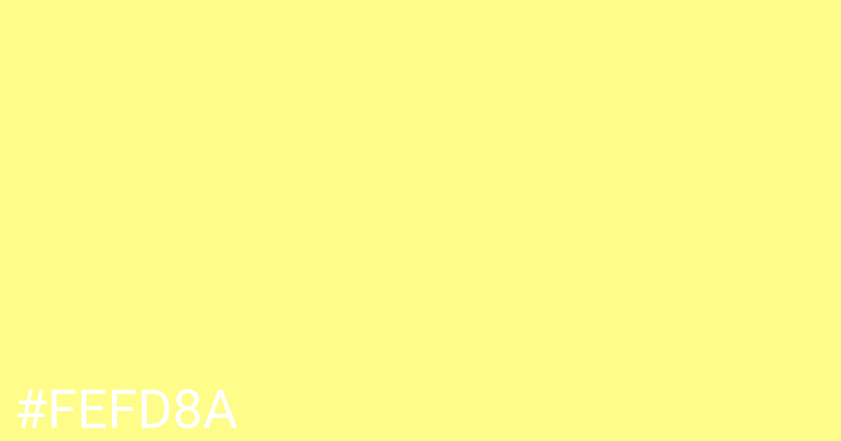 Hex color #fefd8a graphic