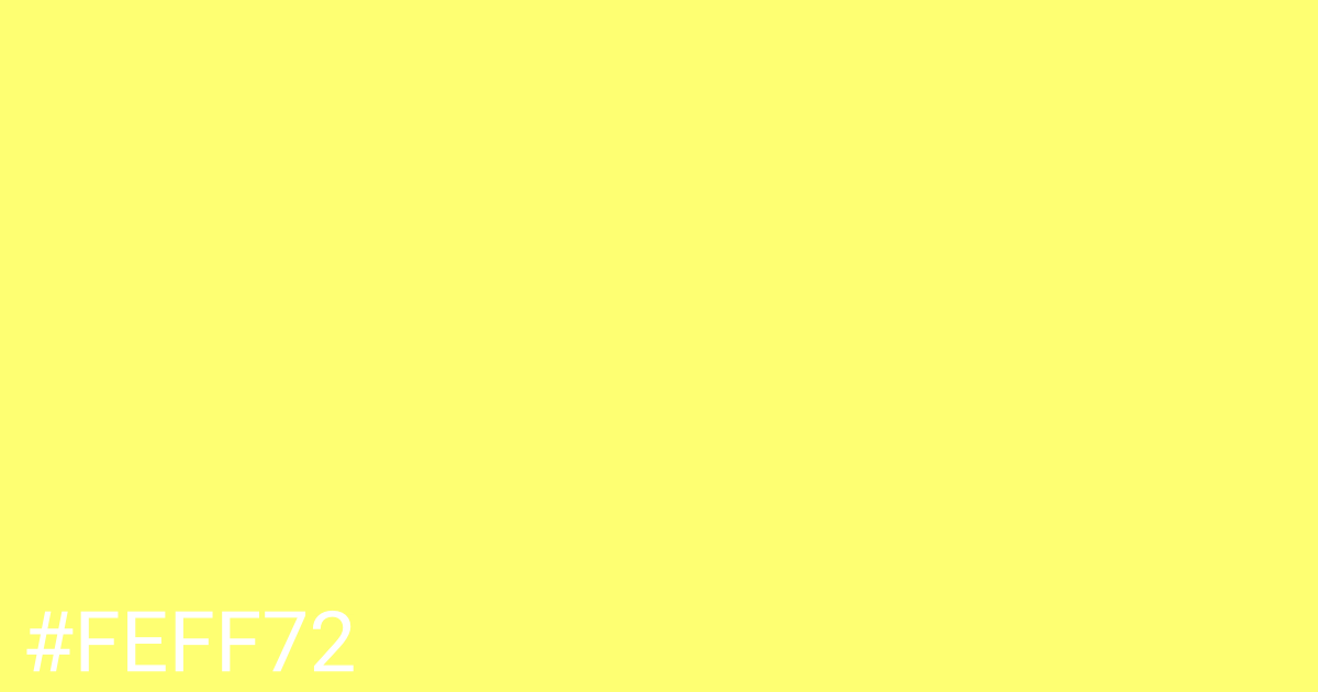 Hex color #feff72 graphic