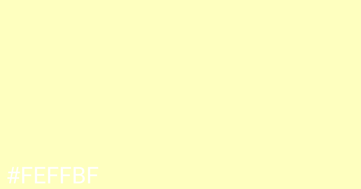 Hex color #feffbf graphic