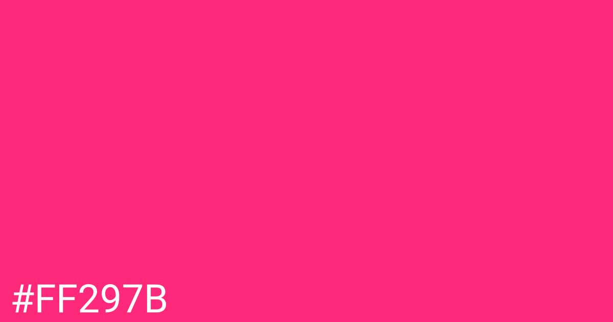 Hex color #ff297b graphic