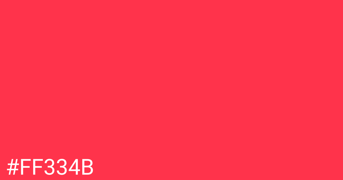 Hex color #ff334b graphic