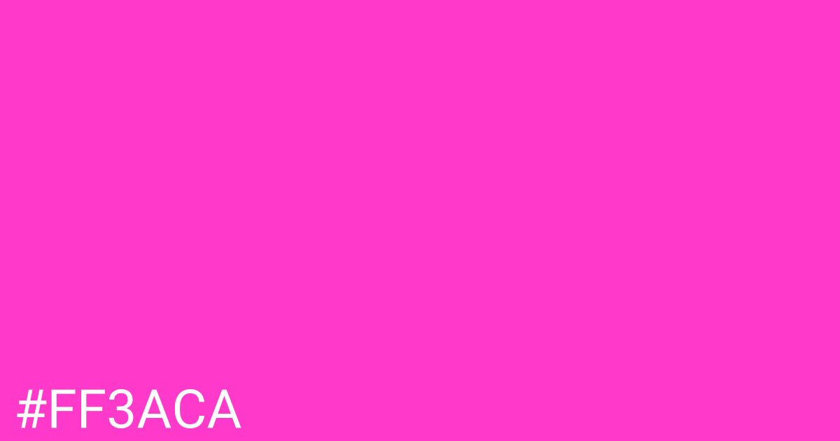 Hex color #ff3aca graphic