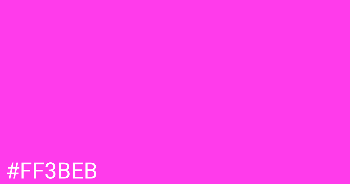 Hex color #ff3beb graphic