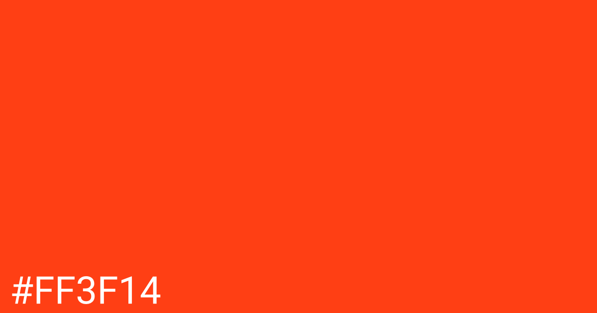 Hex color #ff3f14 graphic