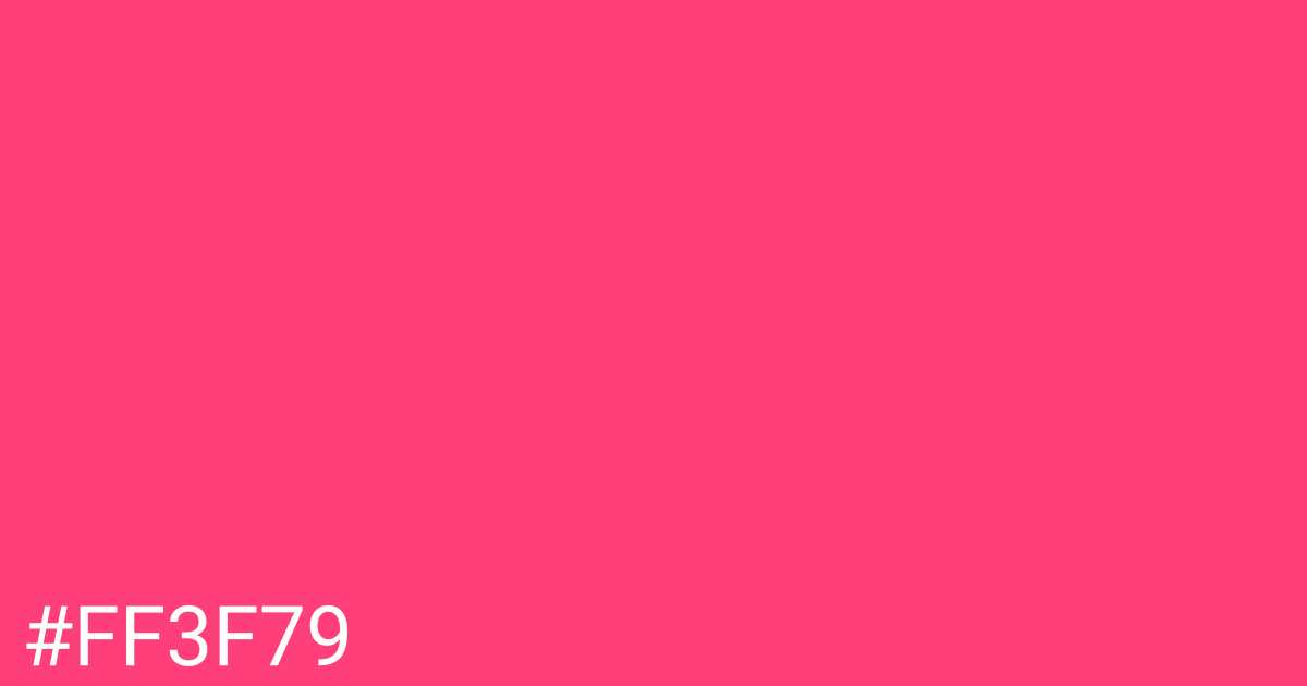 Hex color #ff3f79 graphic