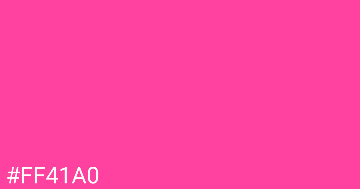 Hex color #ff41a0 graphic