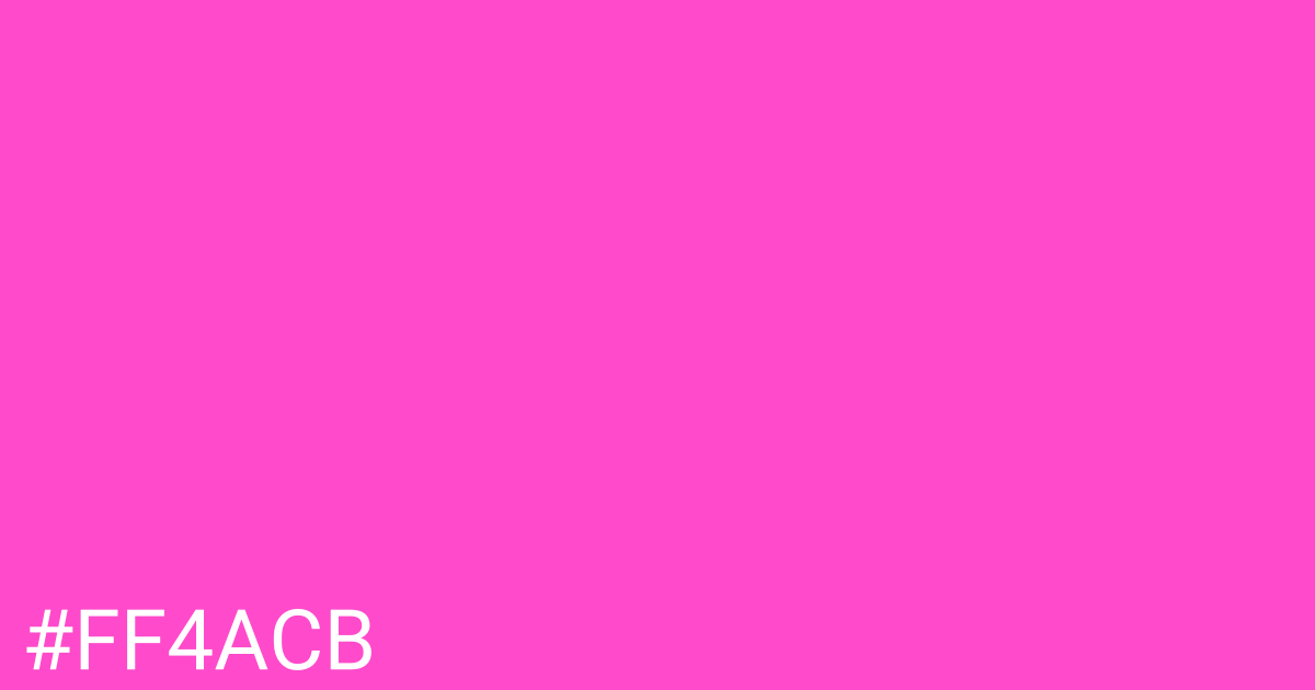 Hex color #ff4acb graphic