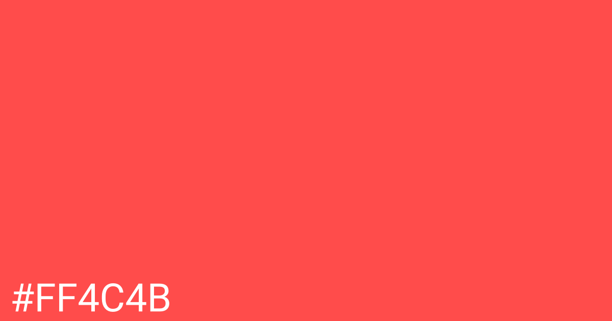 Hex color #ff4c4b graphic